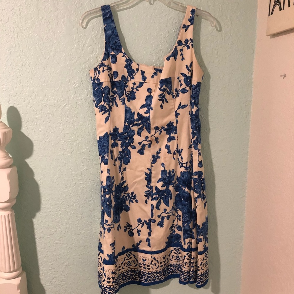 Blue floral dress